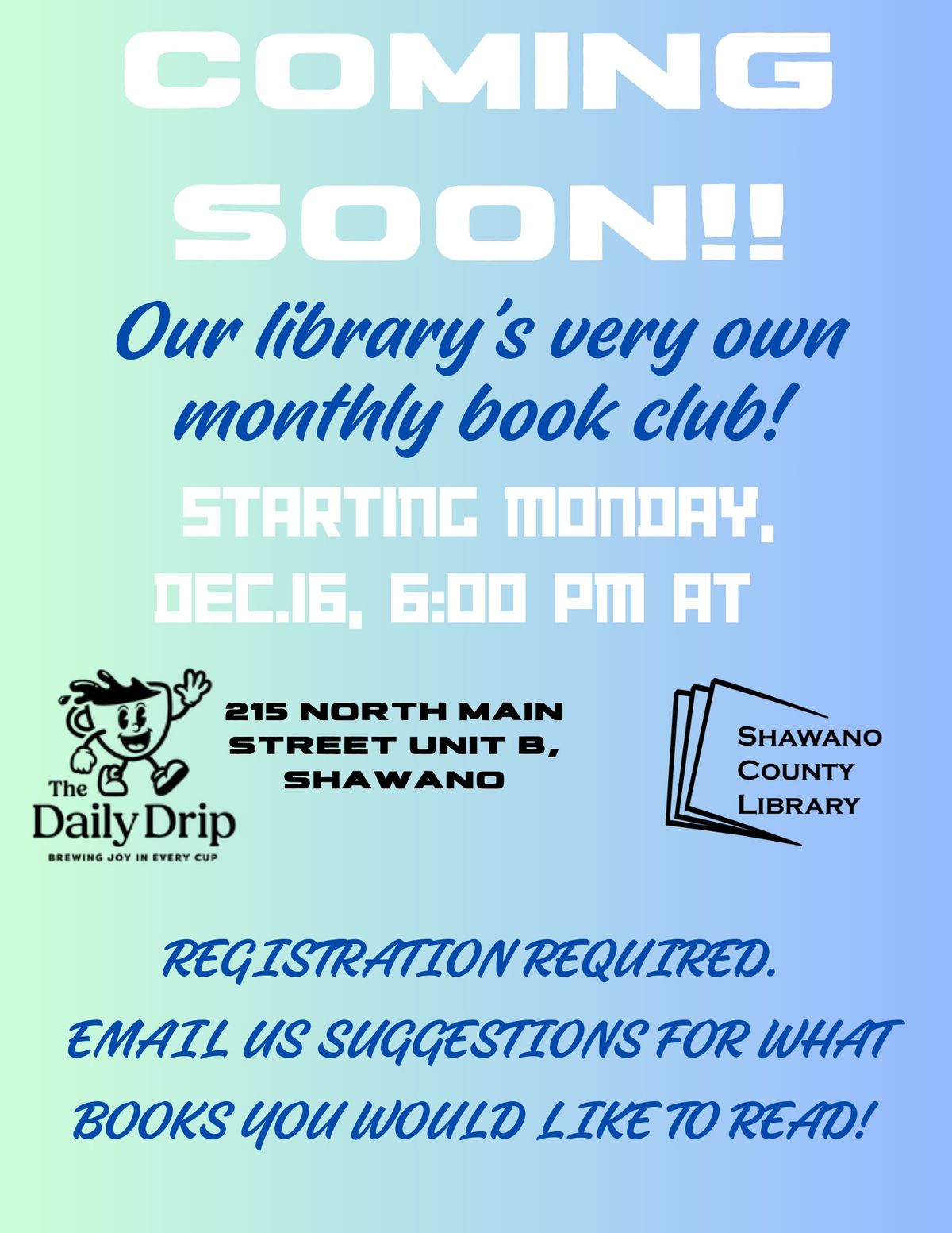 Shawano County Library Book Club