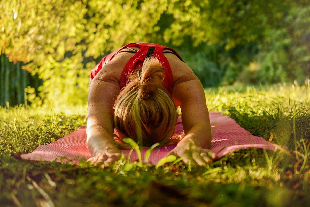 Outdoor yoga at Water St. Park