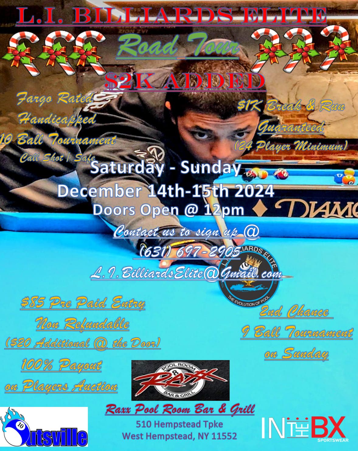 L.I. Billiards Elite Road Tour Holiday Super Tournament 