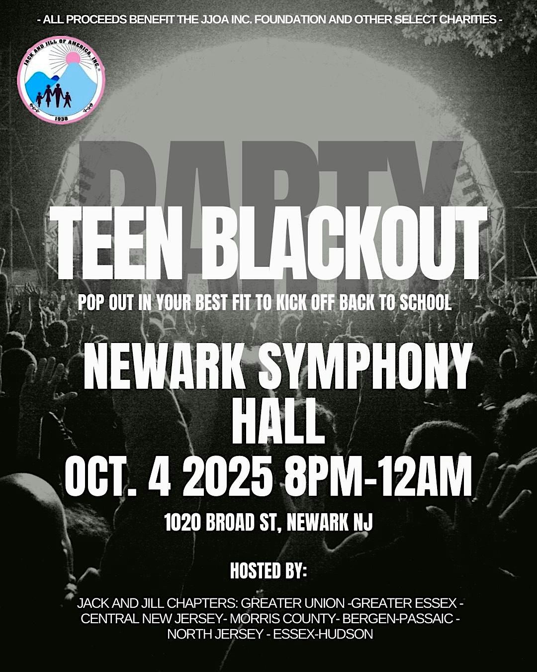 Teen & Adult Black Out Party, NJ Chapters of Jack and Jill of America, Inc.