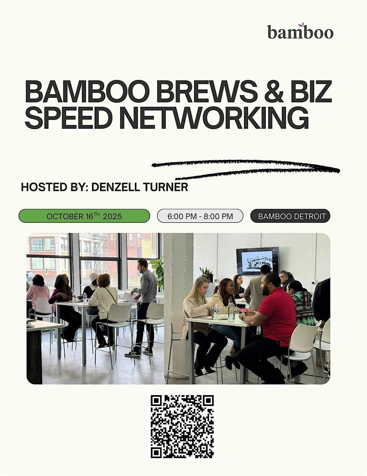 Bamboo Brews & Biz Speed Networking hosted by Denzell Turner
