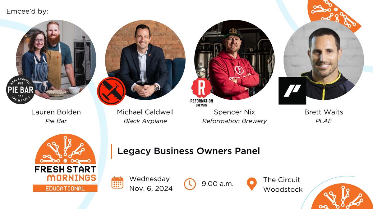 Legacy Entrepreneur Panel with Black Airplane, Reformation Brewery, Plae and Pie Bar