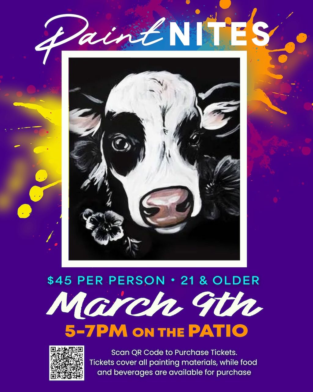 Paint Nite: Udderly Fantastic Cow