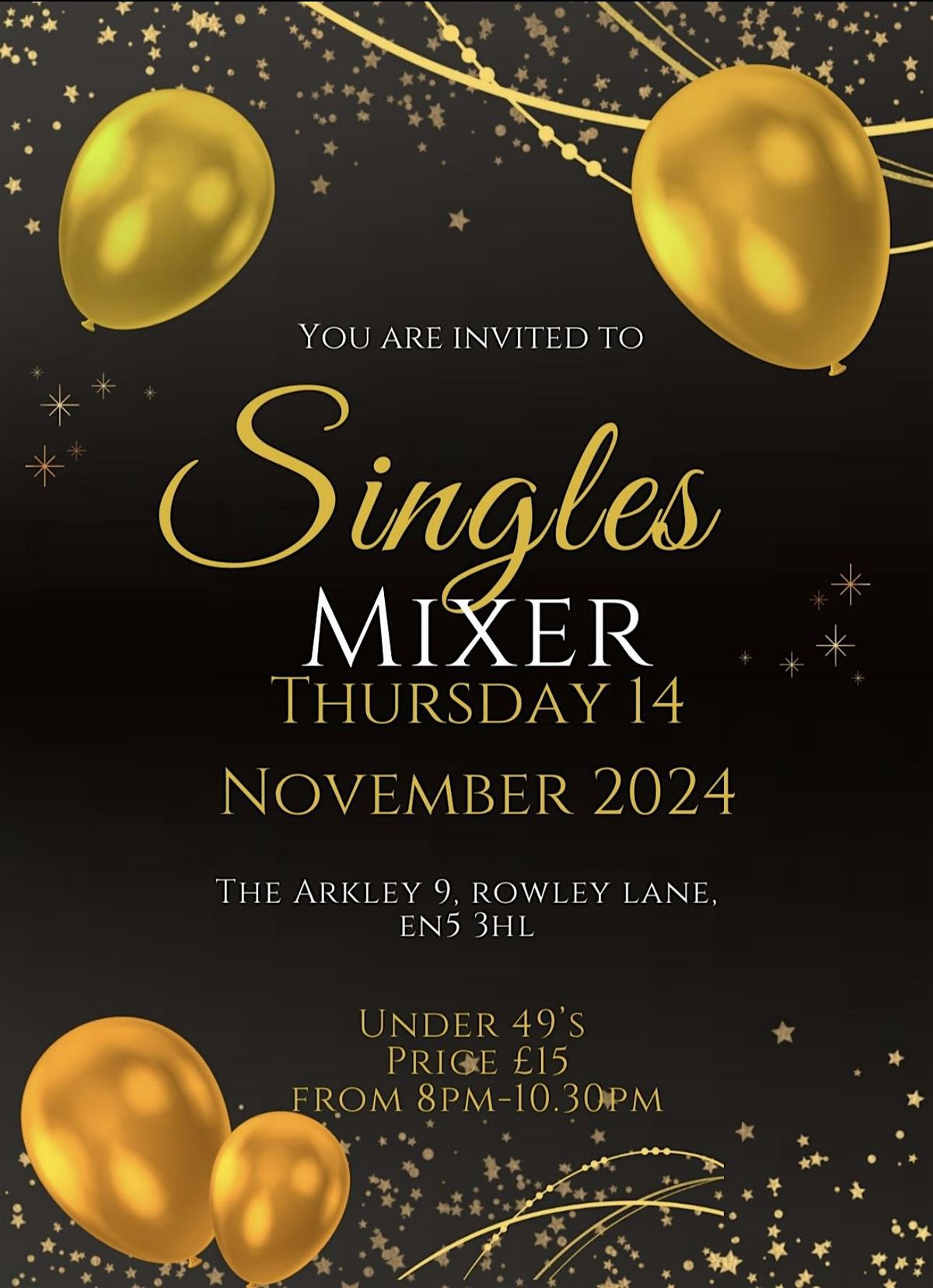 Singles Drinks Mixer (Under 49'ers)