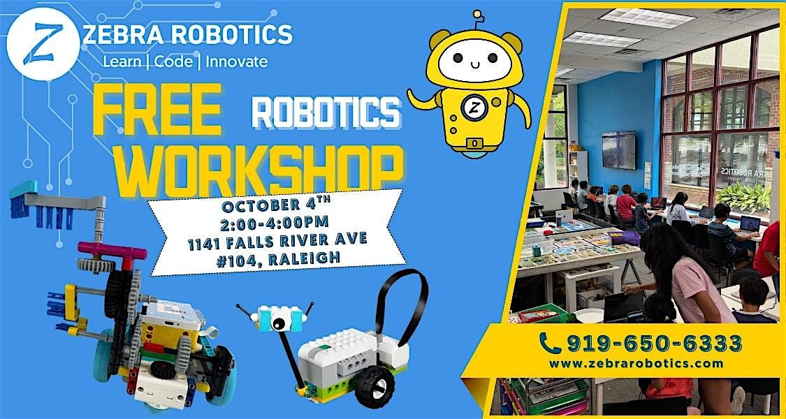 FREE Robotics Workshop for kids 6-15 North Raleigh