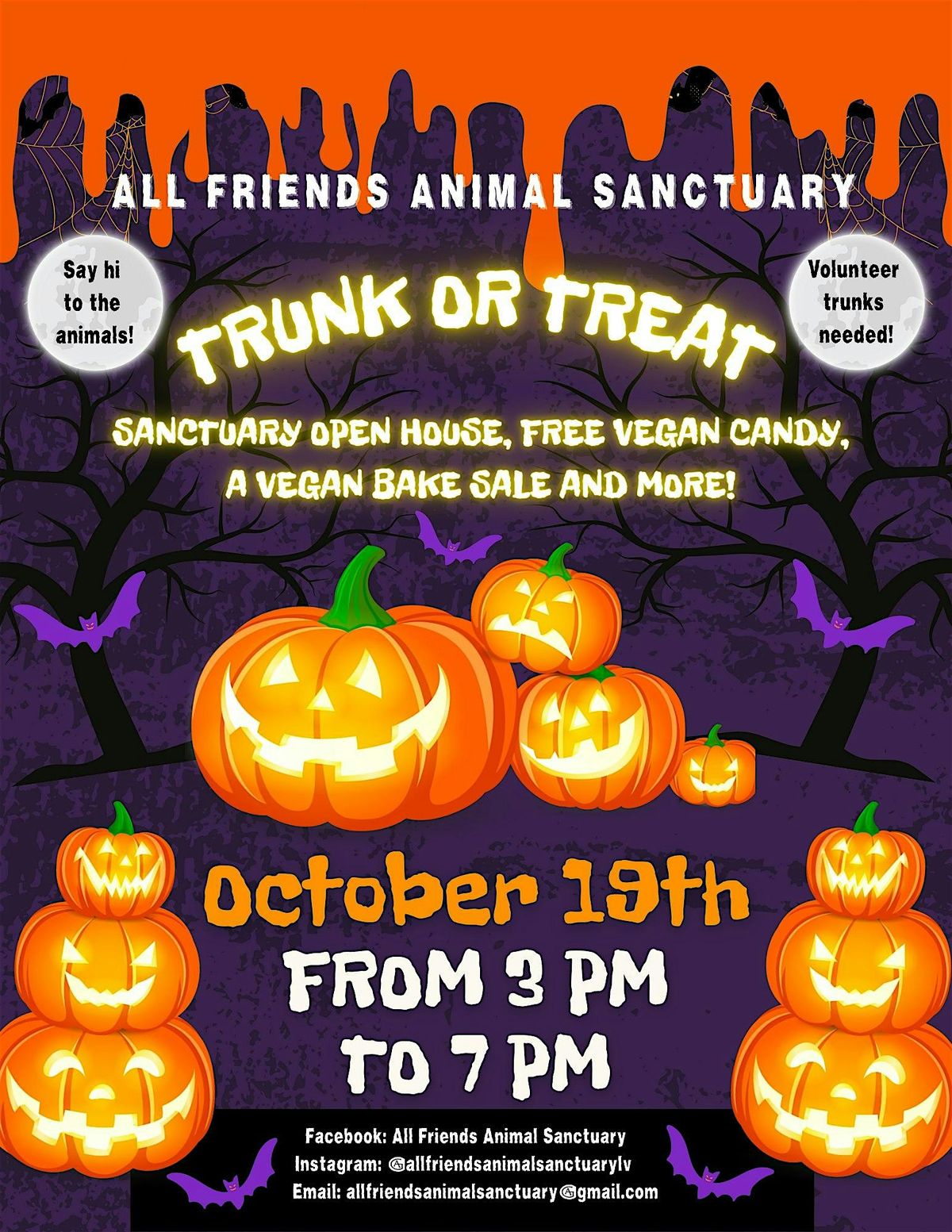 Trunk or Treat at All Friends Animal Sanctuary!