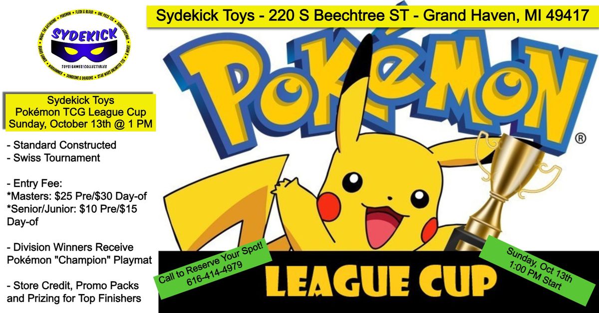 Sydekick Toys Pok\u00e9mon TCG October Competitive League Cup