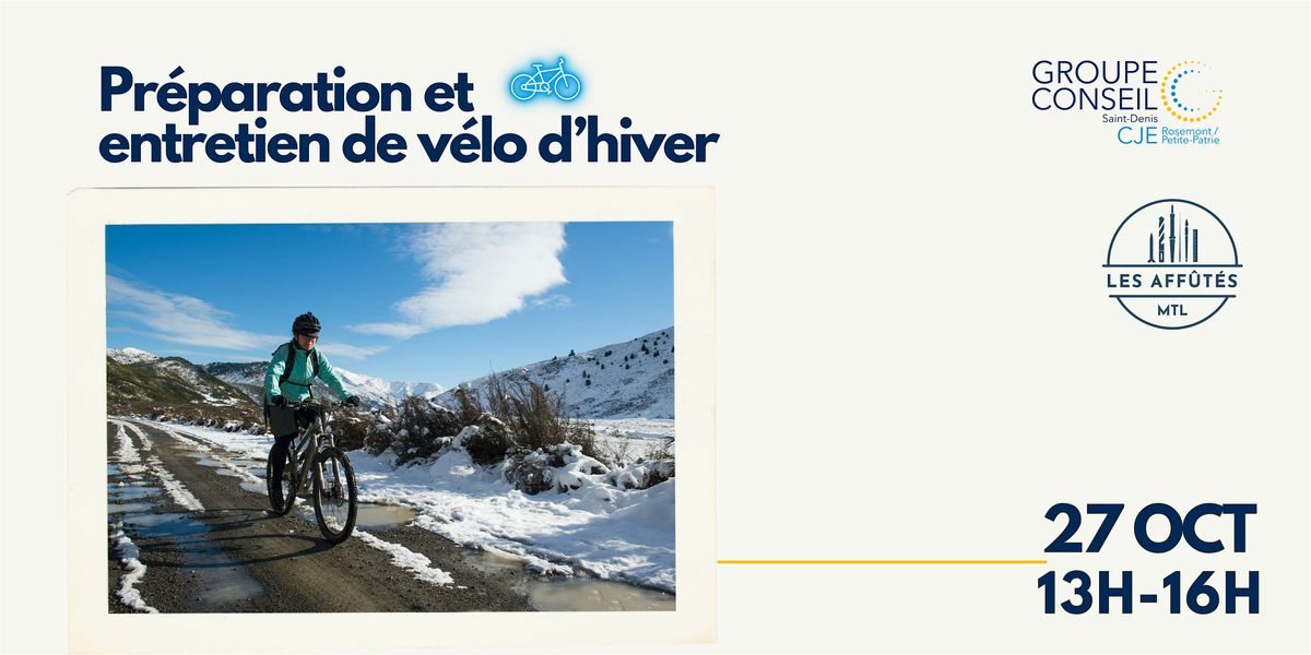Pr\u00e9paration et entretien de v\u00e9lo d'hiver