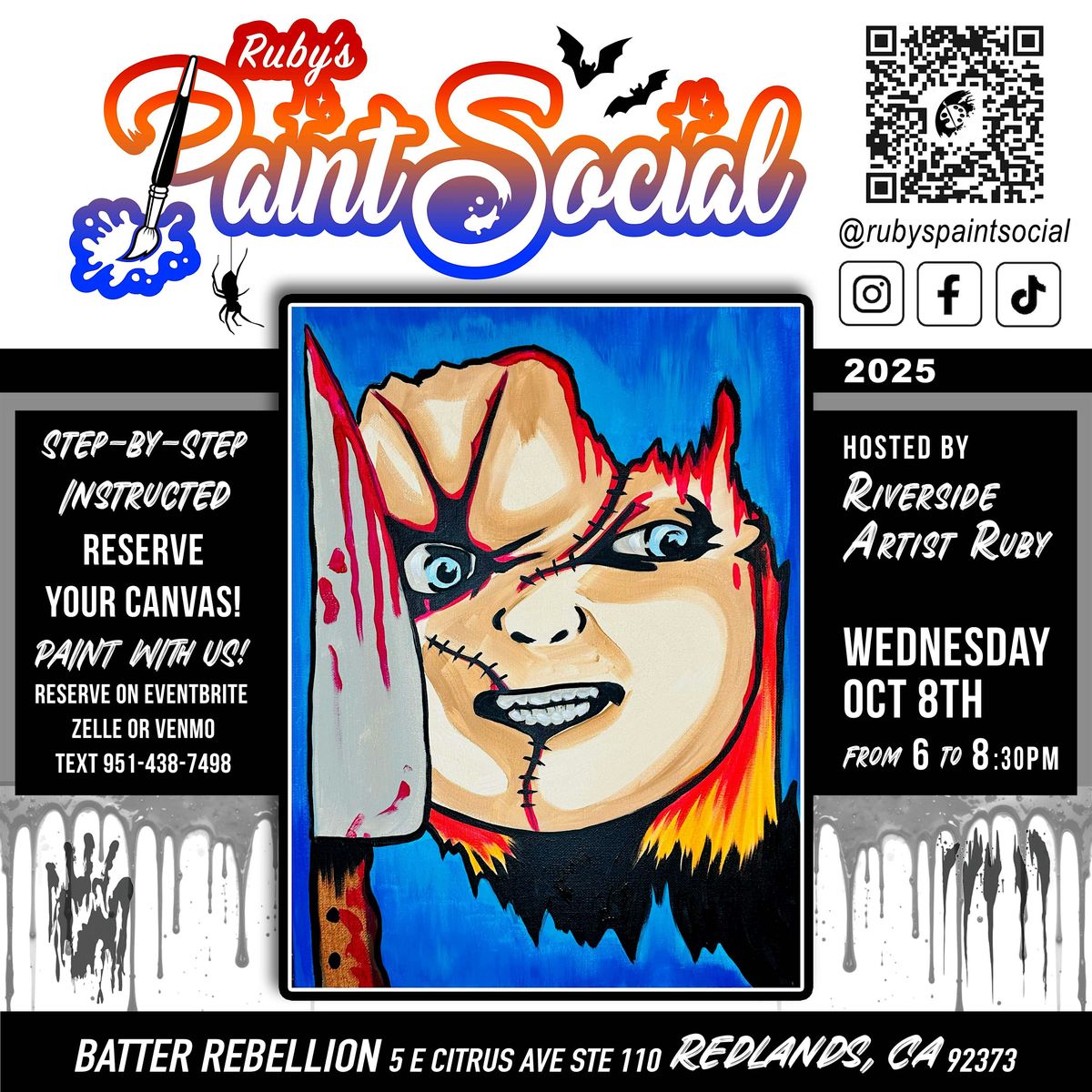 Paint n  Sip Party!! Chucky!!