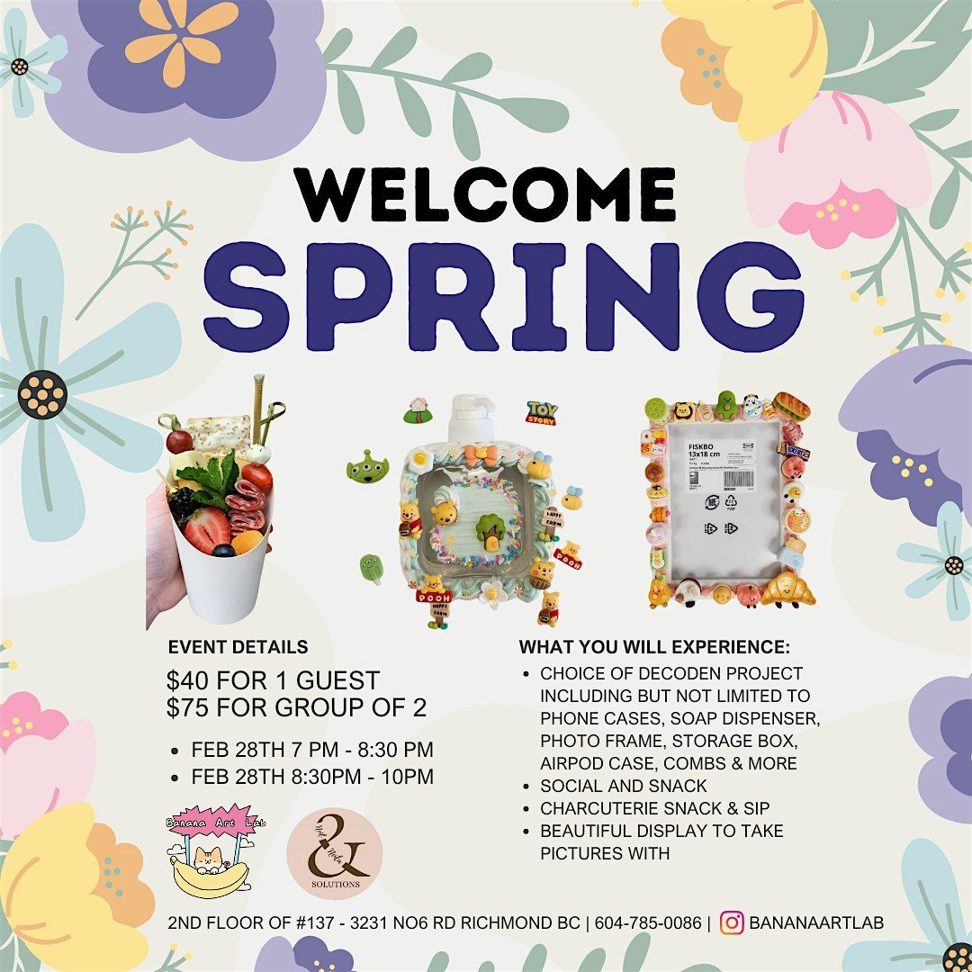 Hello Spring: Craft, Snack & Social Night \u2013 Create Your Own Decoden Project