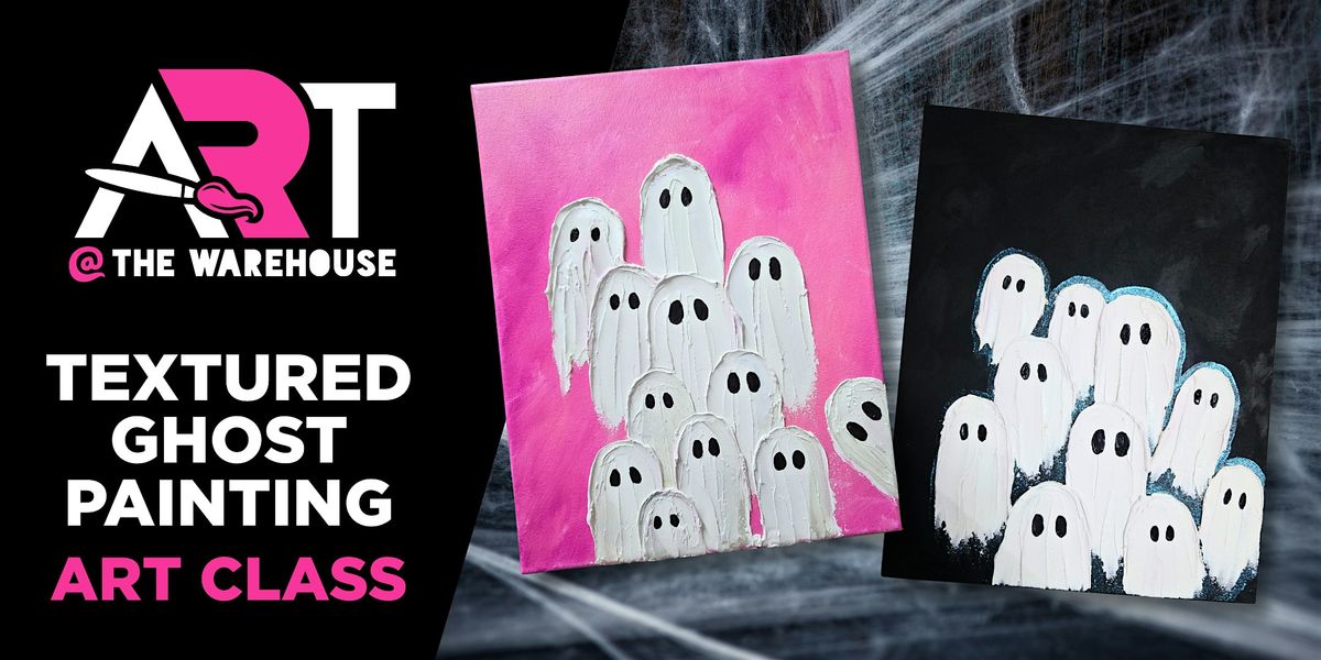 Textured Ghost Painting Halloween Art Class