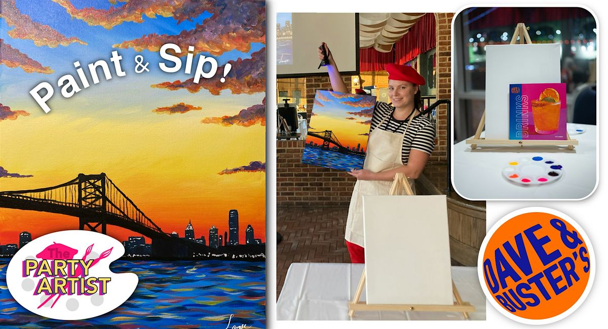 Paint & Sip - Ben Franklin Bridge Painting