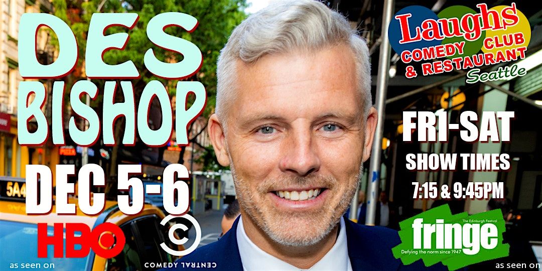 Comedian Des Bishop December 5th and 6th at Laughs Comedy- Seattle