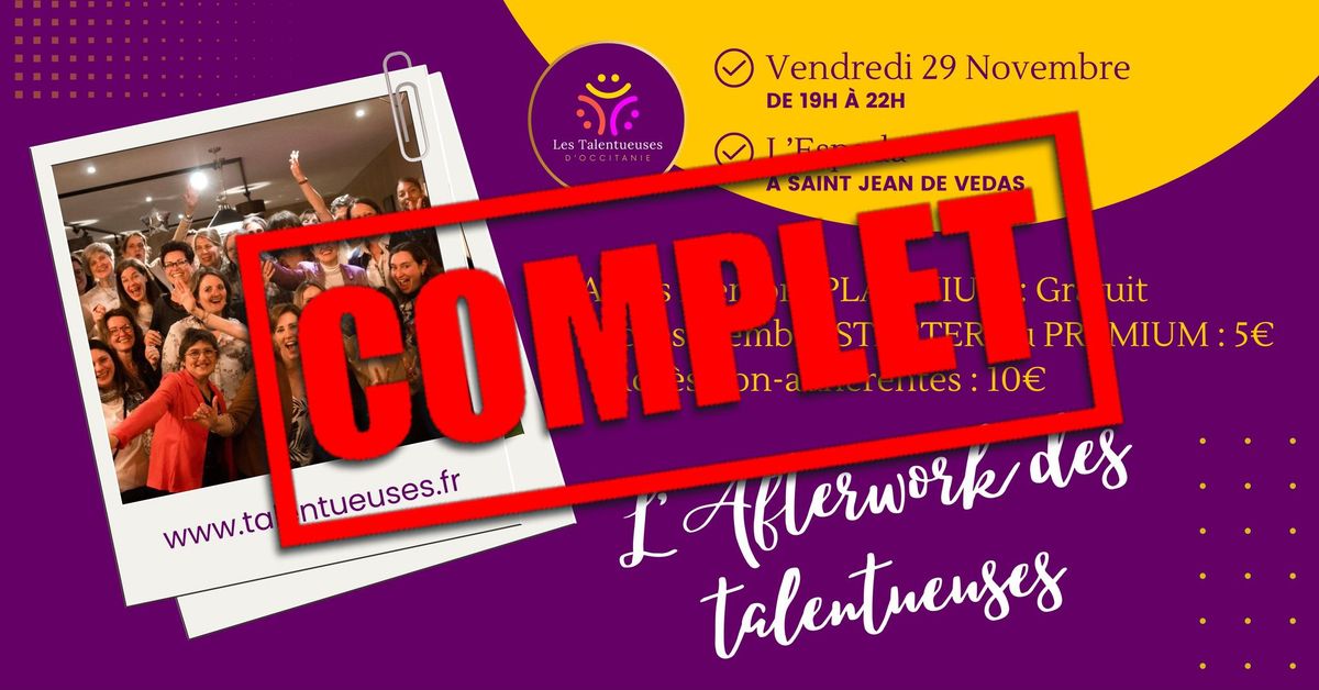 8\u00e8me Afterwork des Talentueuses, l'Afterwork qui fait du bien ! 