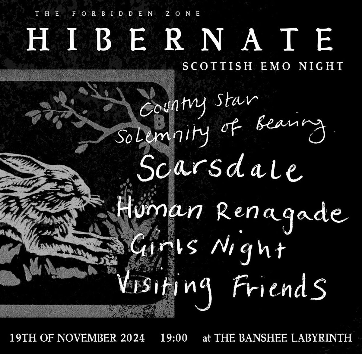 HIBERNATE: a night of Scottish emo music