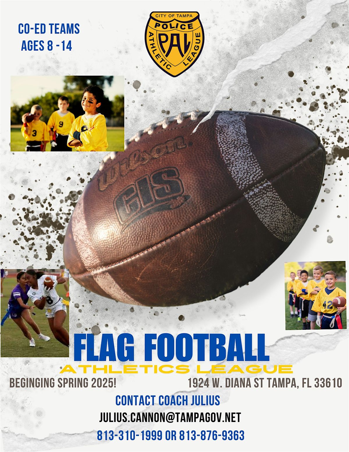 Tampa Police Athletic League Flag Football Registration