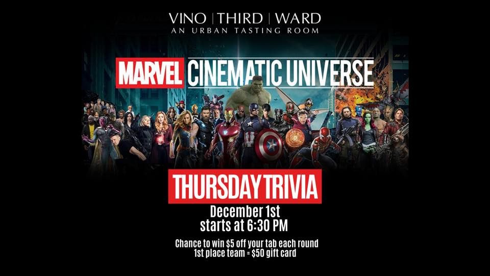 Thursday Trivia: Marvel Cinematic Universe, Vino Third Ward, Milwaukee ...