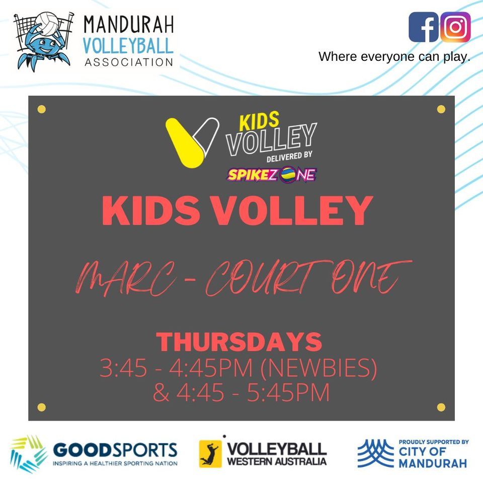 Kids Volley Term 1 2023, Mandurah Recreation Centres (303 Pinjarra Road