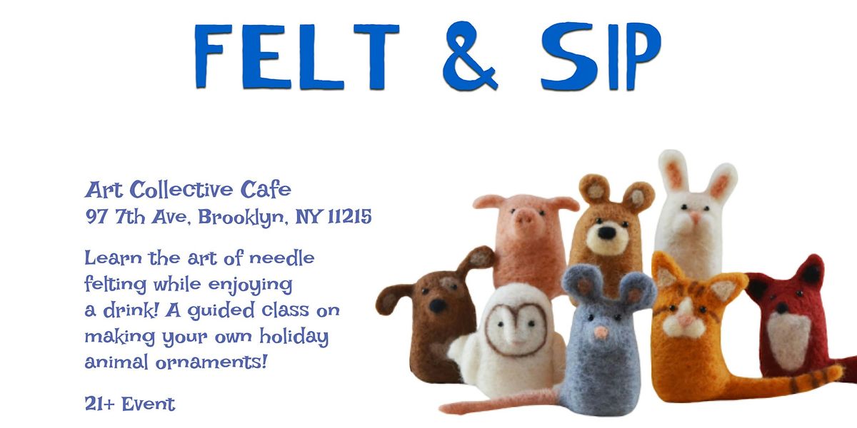 Sipping and felting class at Art Collective Cafe