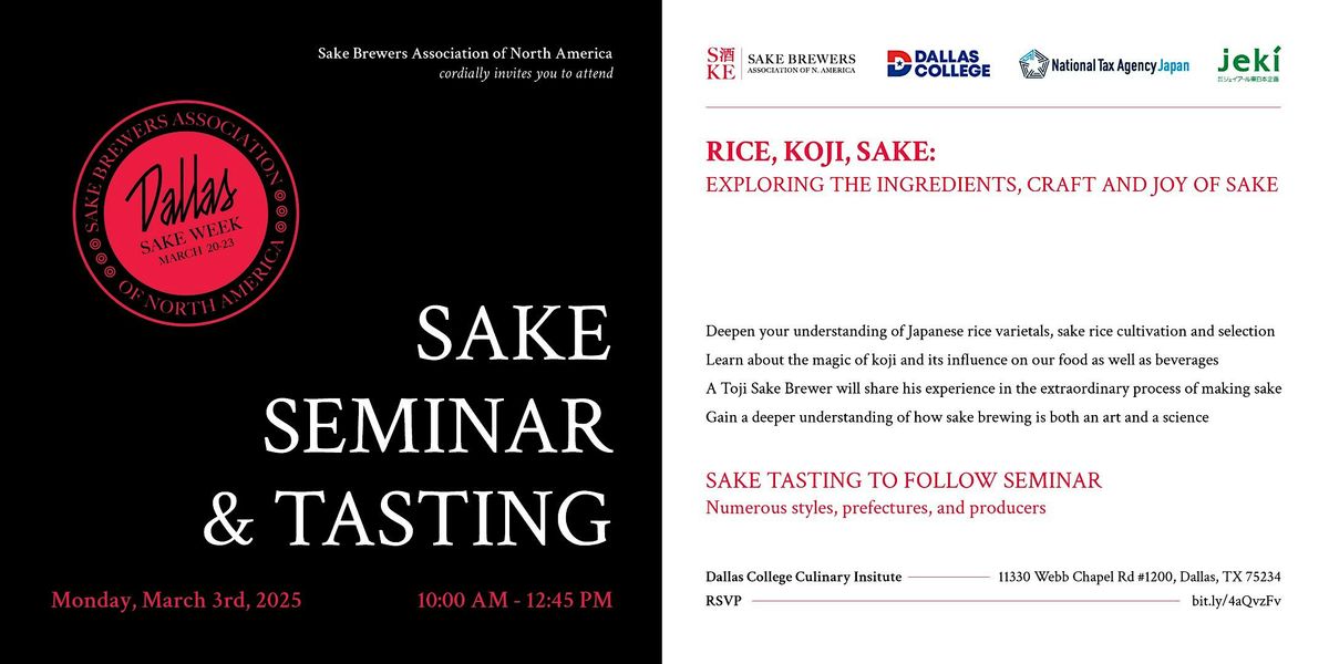 SAKE SEMINAR & TASTING