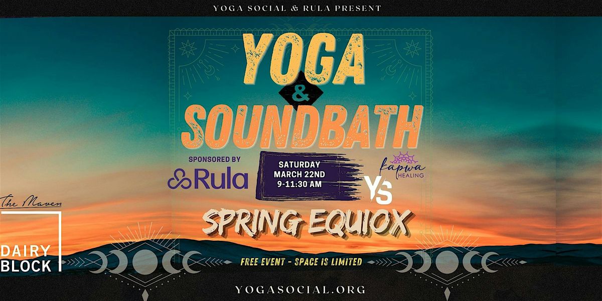 \u2728 Spring Equinox Intention Setting: Morning Sound Bath & Slow Flow Yoga \u2728