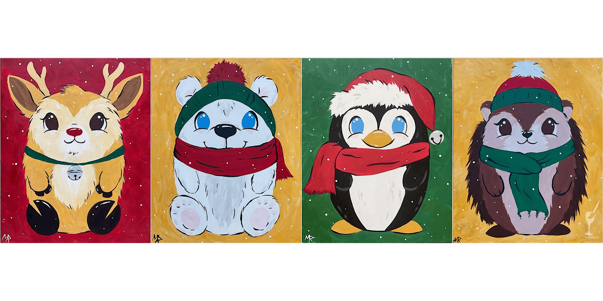 Adorable Holiday Friends - Family Fun - Paint and Sip in San Antonio | Classpop!\u2122
