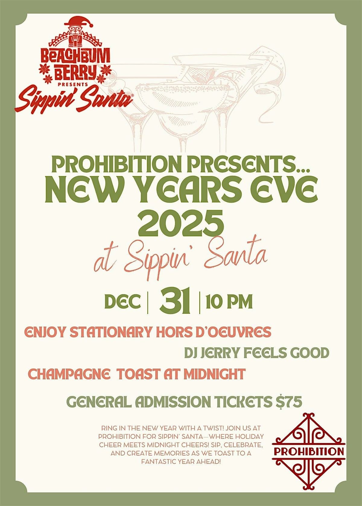 New Years Eve 2025 at Sippin Santa