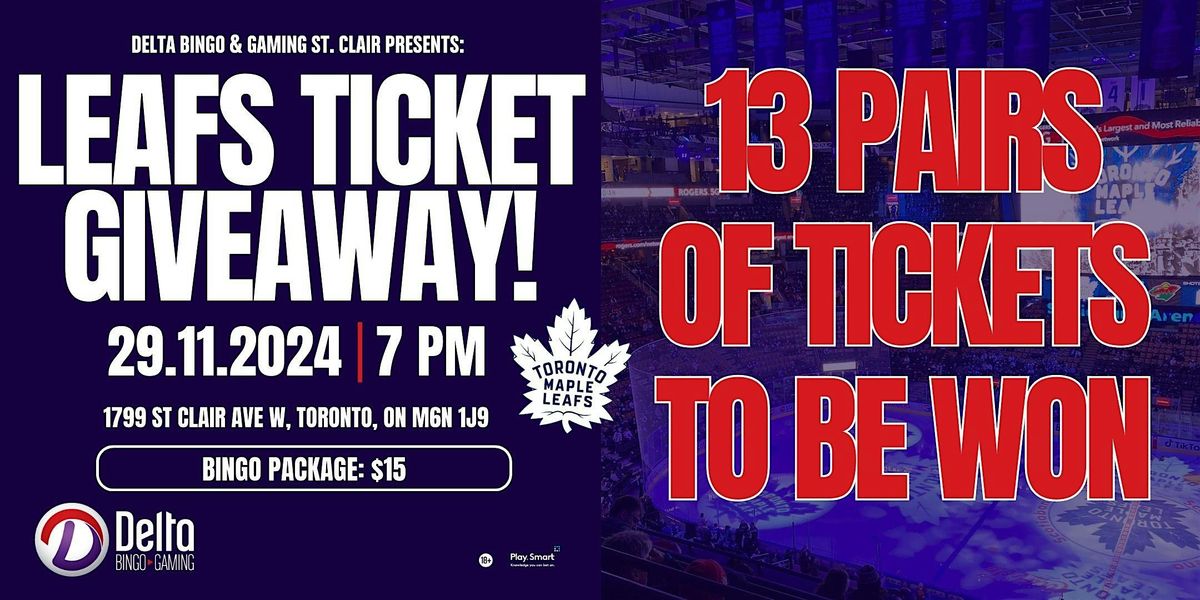 Delta St. Clair: Toronto Maple Leafs Ticket Giveaway!