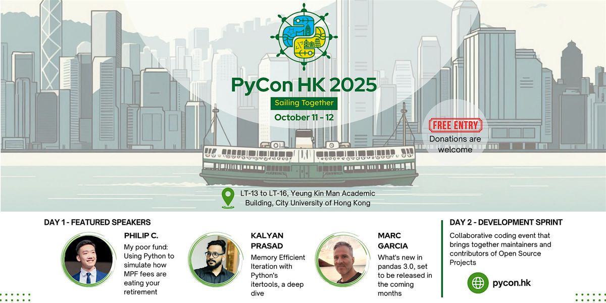 PyCon HK 2025 \u2013 Sailing Together: "Raise the Sail, Let Python Prevail"