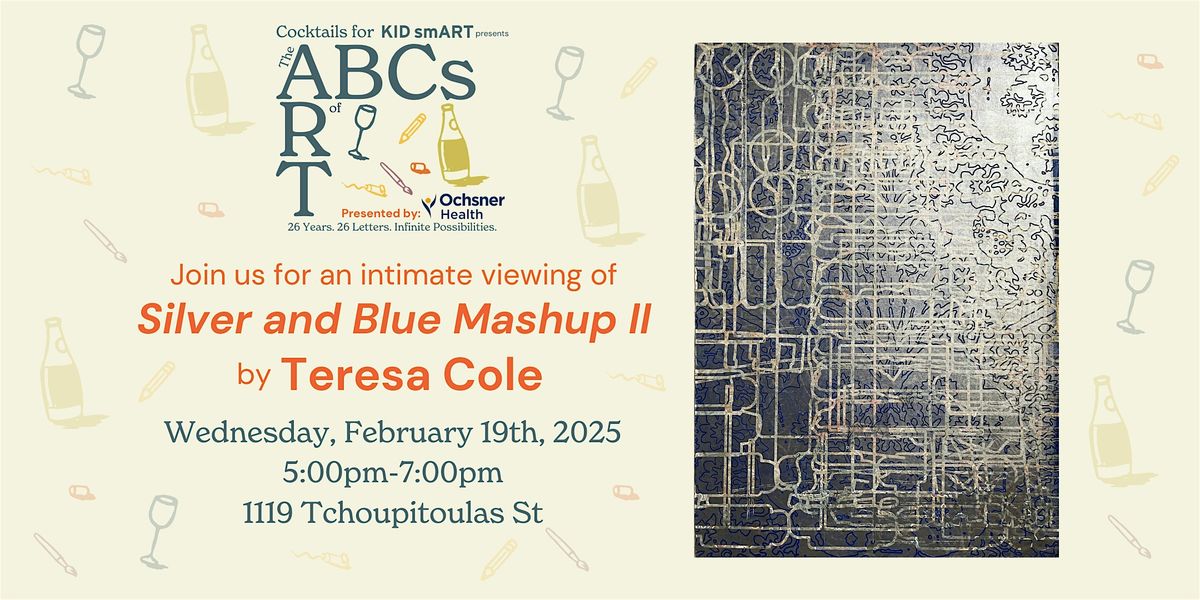 An Intimate Viewing of Silver and Blue Mashup II by Teresa Cole