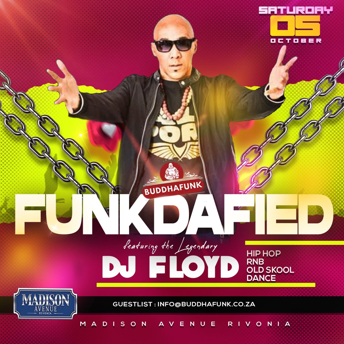 FUNKDAFIED with DJ FLOYD | Sat 5 Oct | Madison Ave 