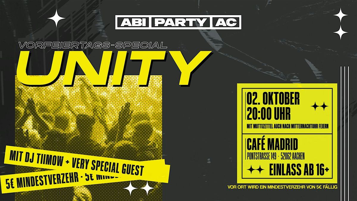 UNITY  by ABIPARTY AC| 16+ | Caf\u00e9 Madrid