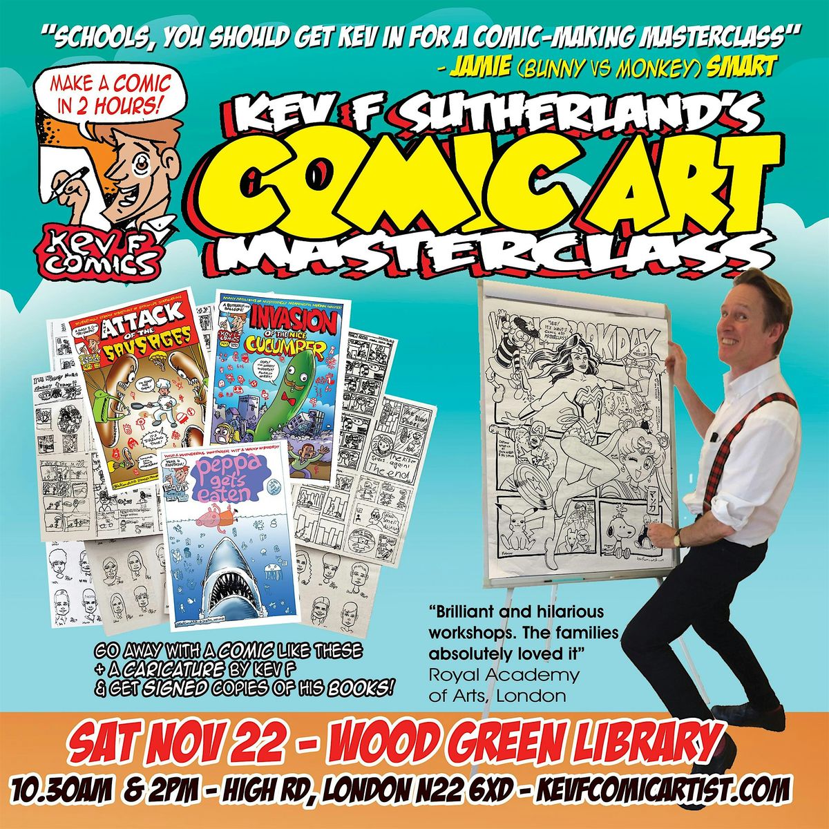 Kev F's Comic Art Masterclass - Wood Green Library (Afternoon session)