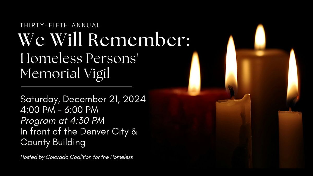 We Will Remember: Homeless Persons\u2019 Memorial Vigil 2024