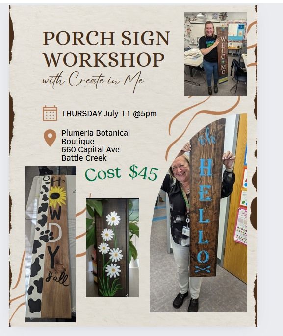 Porch Sign Workshop