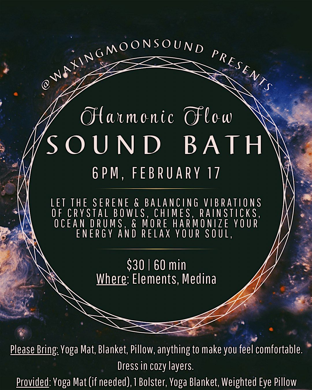 Harmonic Flow Sound Bath