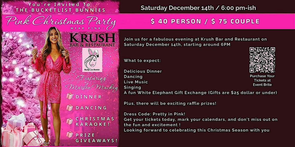 Bucket List Bunnies and Friends Pink Christmas Party