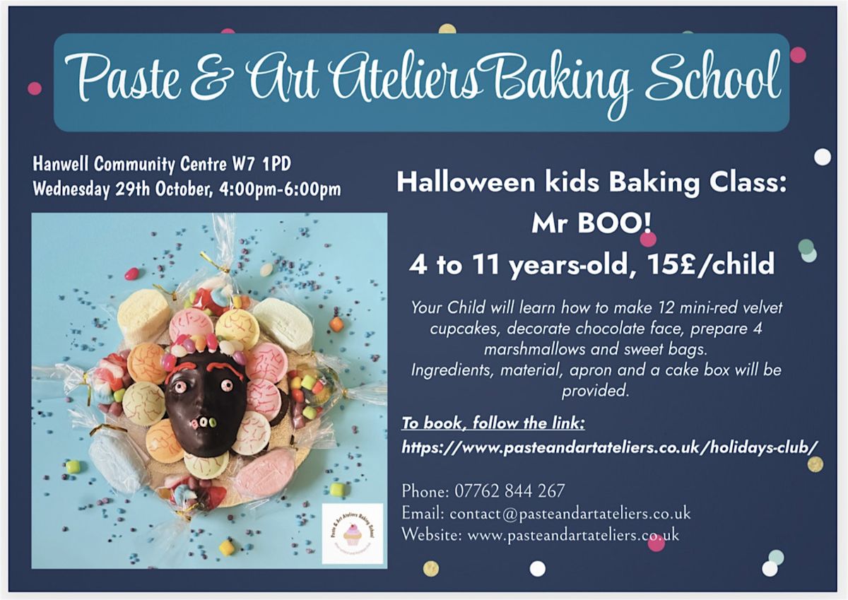 Halloween Kids Baking Class: Mr BOO!