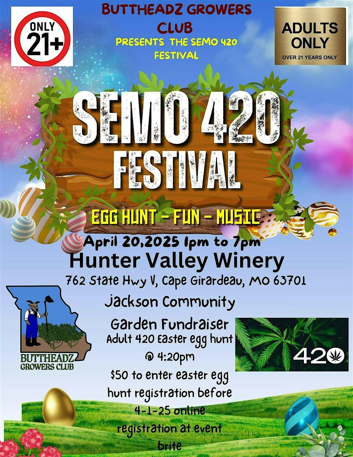 1st annual SEMO 420 Festival Easter Egg hunt