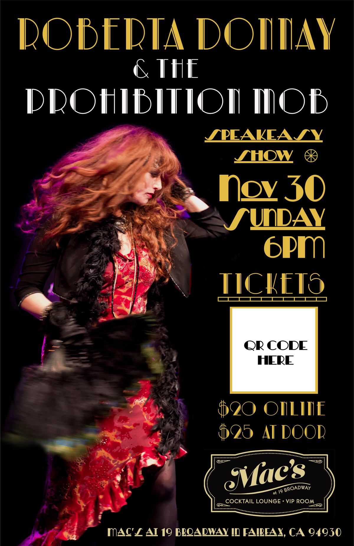 Roberta Donnay & The Prohibition Mob Jazz Band \u2013 Live at Mac's