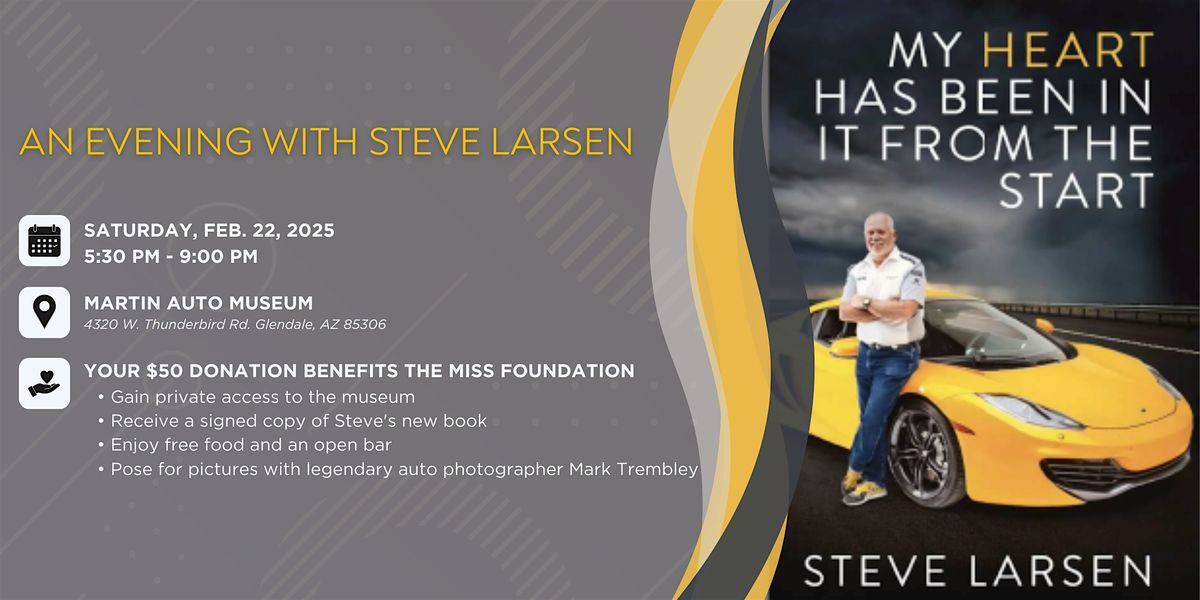 An Evening with Steve Larsen: Book Launch & Fundraiser