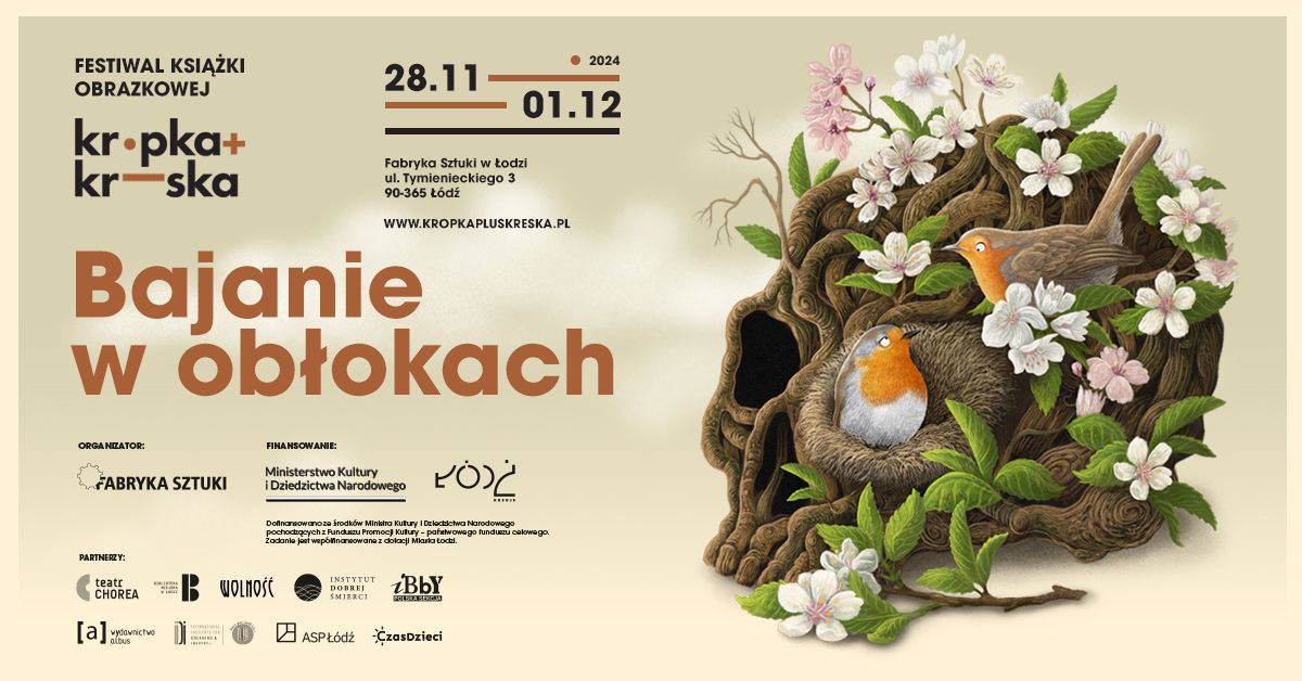 Festiwal Ksi\u0105\u017cki Obrazkowej KROPKA+KRESKA: Bajanie w ob\u0142okach