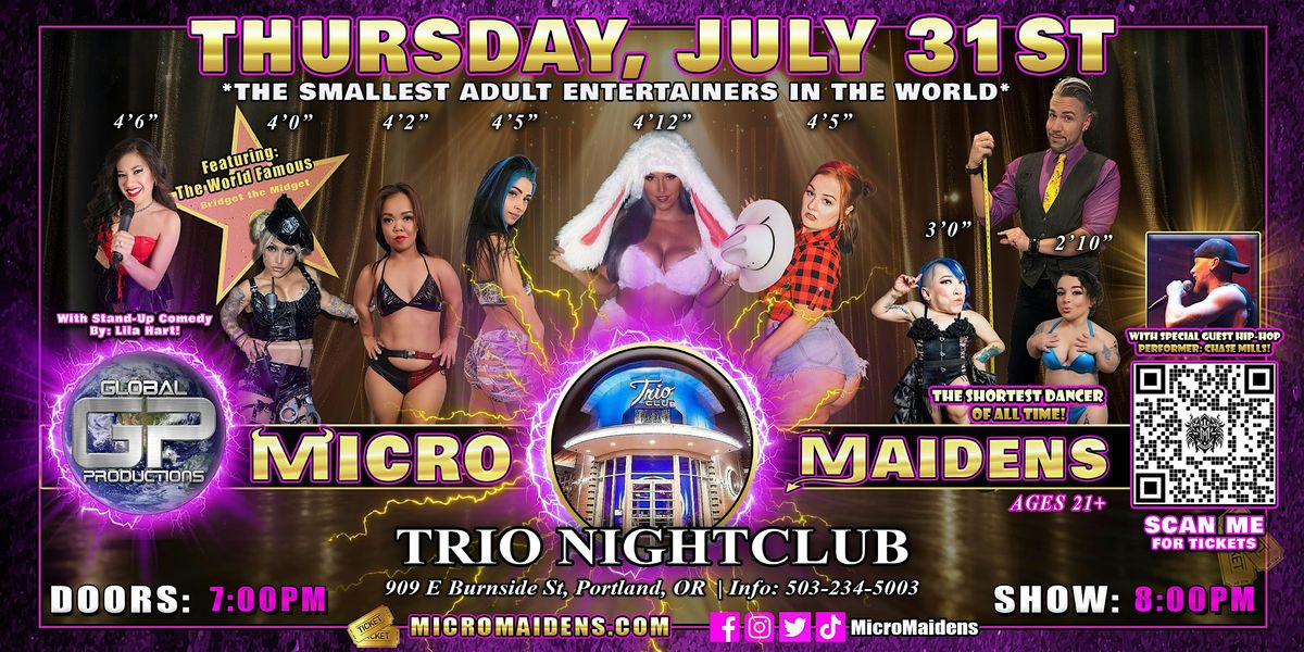 Portland, OR - Micro Maidens Dwarf Dancers @Trio Nightclub!