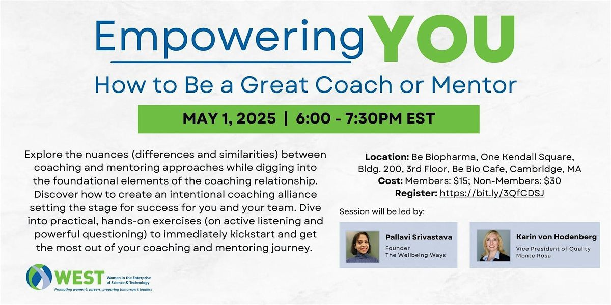 Empowering YOU: How to Be a Great Coach or Mentor