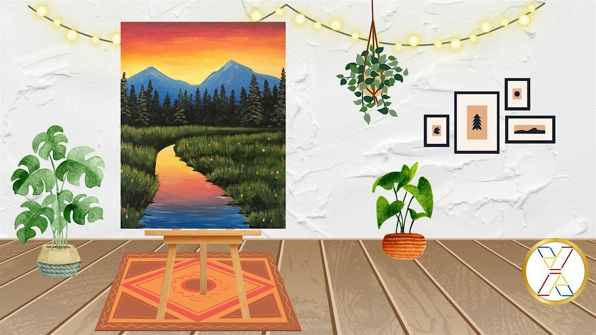 Paint Night : \u201cMountain Sunset\u201c