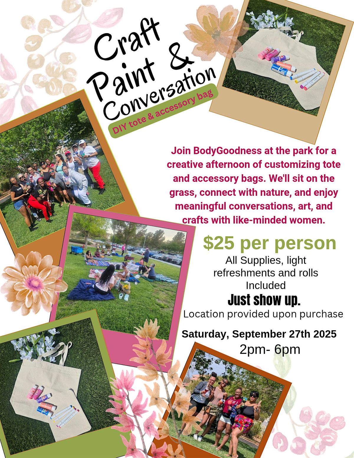 Craft Paint & Conversation (IN THE PARK)