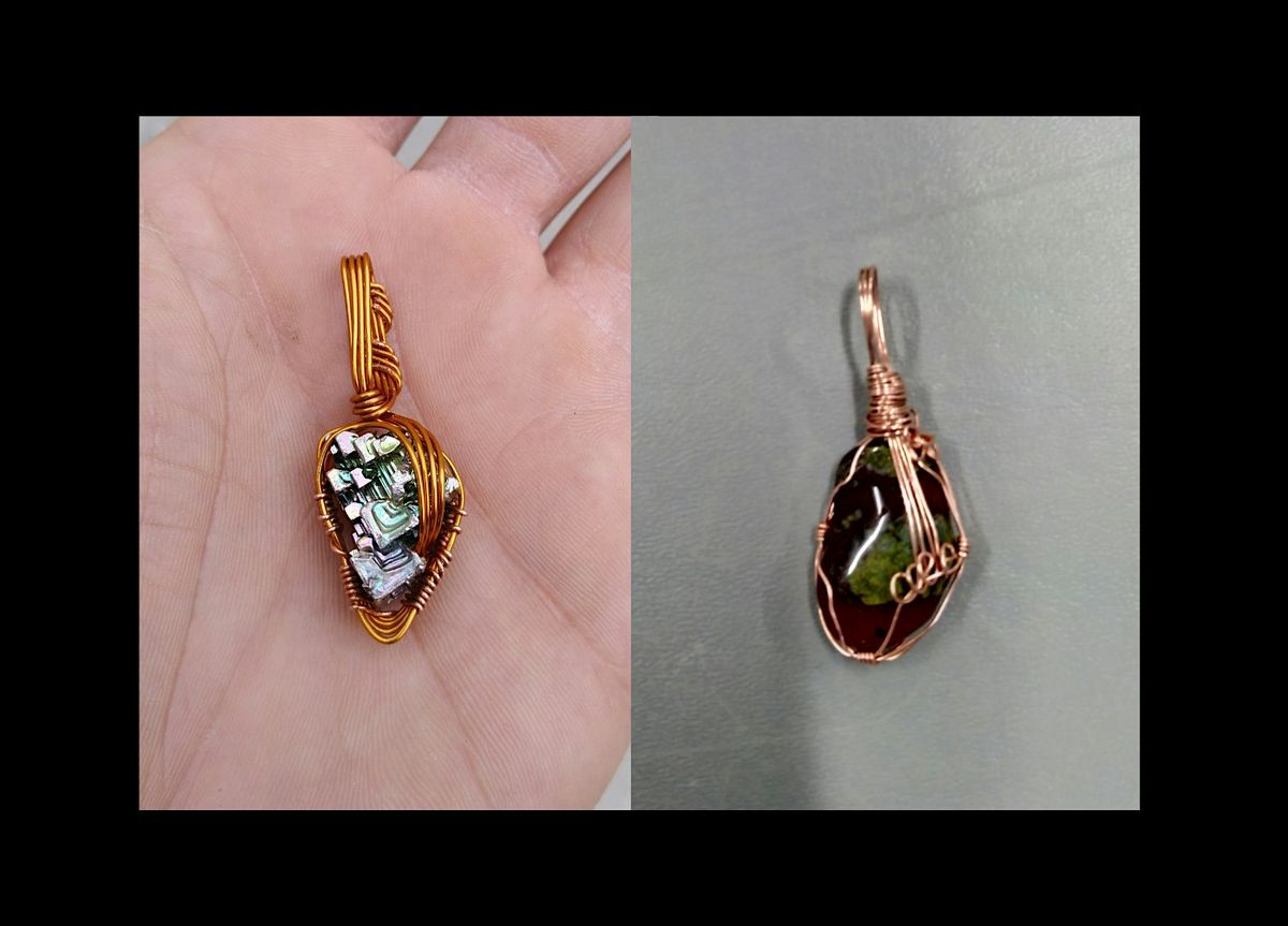 Wire Wrapped Gemstone Pendants