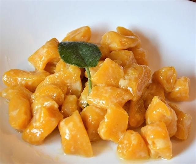 Creating Sweet Potato  Gnocchi with a Sausage and Maple Cream Sauce