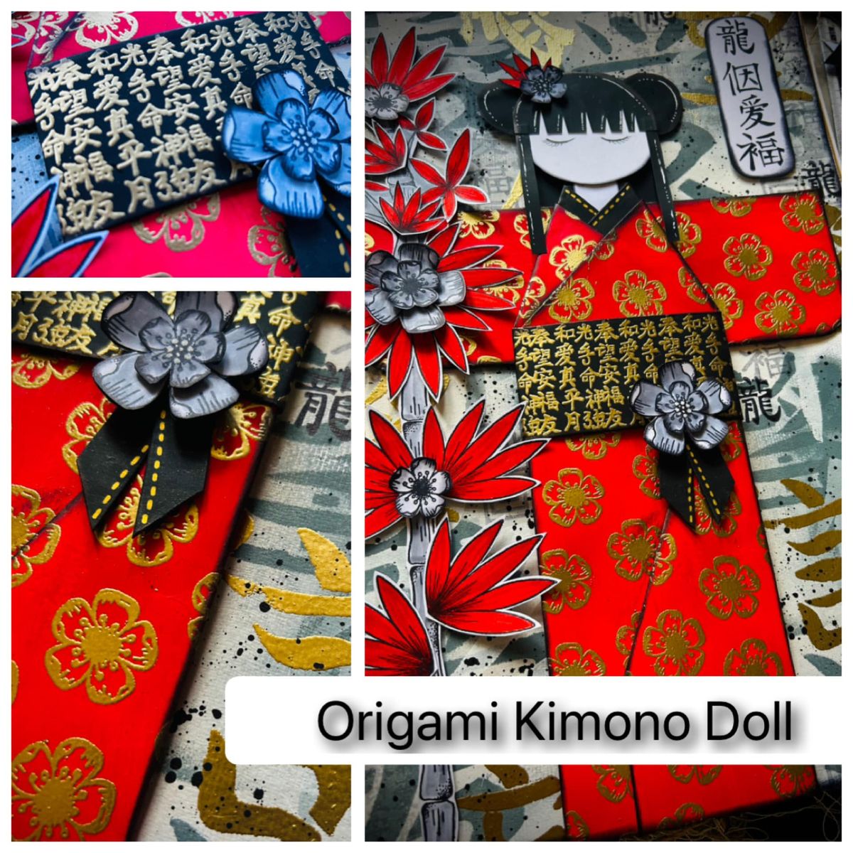 Tracy Scott 2024 Tour - Origami Kimono Doll Journal Page - Fri 2.8.24 10am
