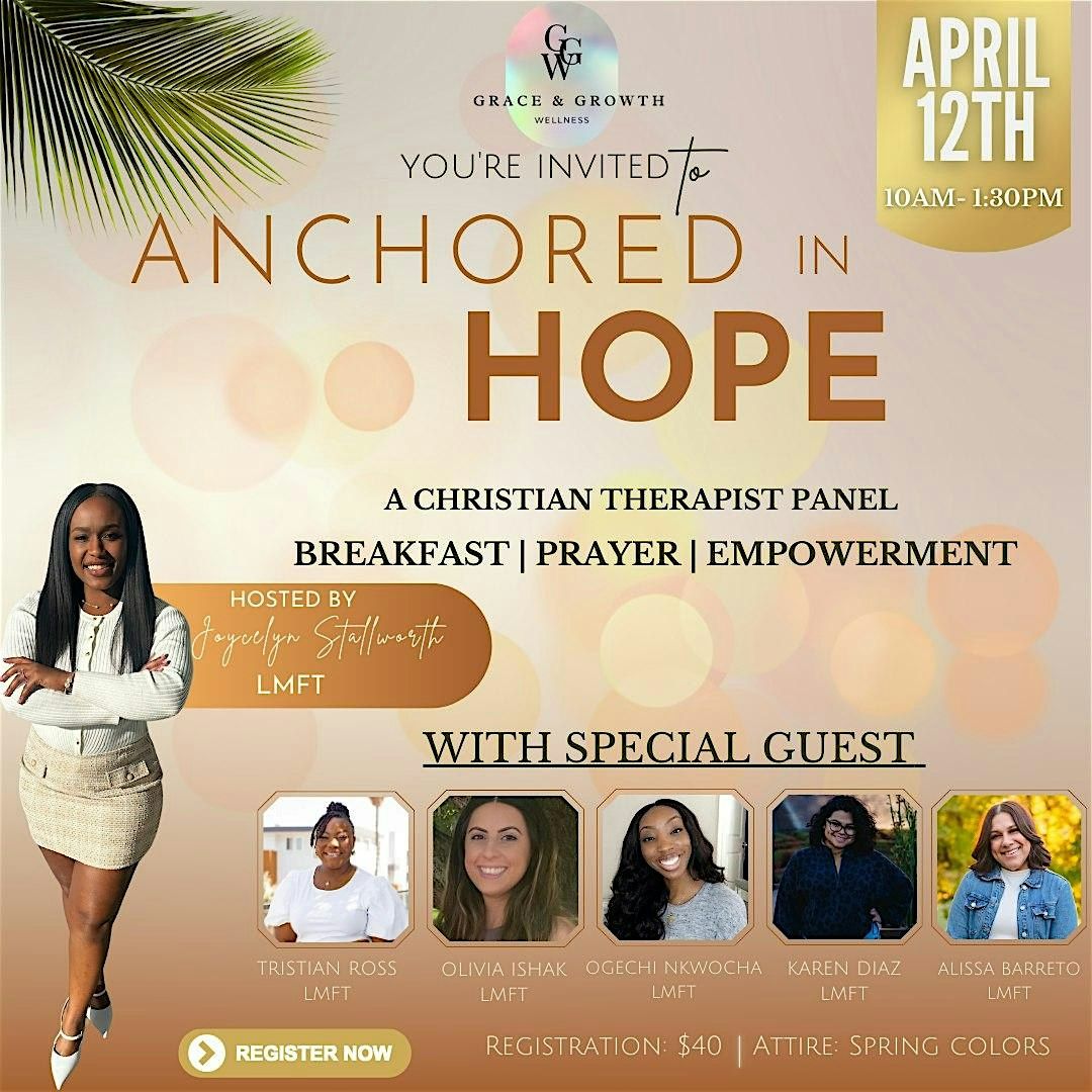 Anchored in Hope: A  Christian Therapist Panel